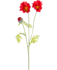 Kunstbloem Poppy 73 cm rood