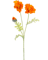 Kunstbloem Poppy 73 cm oranje