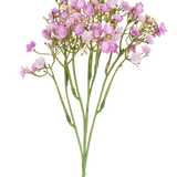 De Kunsttak Gipskruid 46 cm roze heeft delicate roze gipskruidbloemen met kleine, ronde bloemblaadjes op dunne groene stelen, tegen een witte achtergrond.