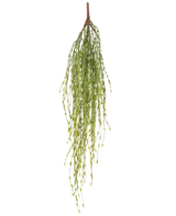 Een Kunst hangplant Gras 76 cm, een levensechte groene hangplant, voegt natuurlijke charme toe aan elke ruimte.