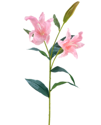 Kunstbloem Lelie Real Touch roze 95 cm