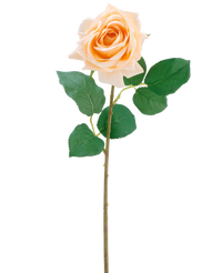 Kunstbloem Crystal touch moisturizing roos Real Touch champagne 43 cm