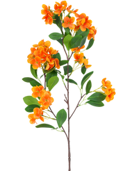 Kunstbloem Sneeuwbal Real Touch Oranje 80 cm