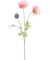 Kunstbloem Poppy 73 cm licht roze
