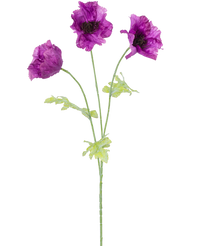Kunstbloem Poppy 73 cm lila