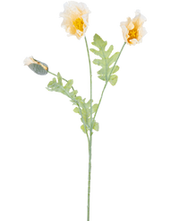 Kunstbloem Poppy 73 cm crème