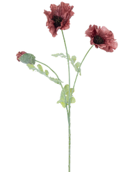 Kunstbloem Poppy 73 cm mauve