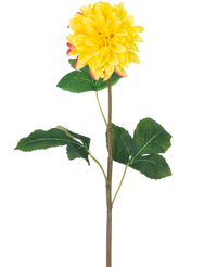 Kunstbloem Dahlia Real Touch Geel 73 cm