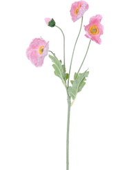 Kunstbloem Poppy Real Touch Roze 60 cm
