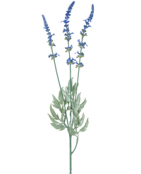 Kunsttak Lavendel 66 cm blauw