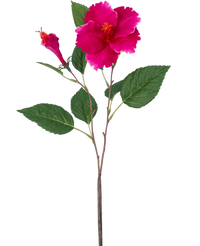 Kunstbloem Hibiscus 64 cm roze