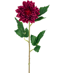 Kunstbloem Dahlia Real Touch donker rood 54 cm