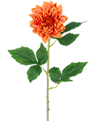 Kunstbloem Dahlia Real Touch oranje 54 cm
