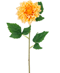 Kunstbloem Dahlia Real Touch geel 54 cm