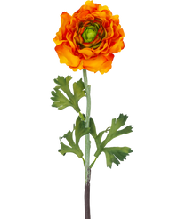 Kunstbloem Ranunculus 51 cm oranje