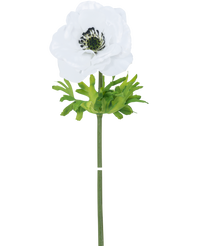 Kunstbloem Anemoon Real Touch Wit 52 cm