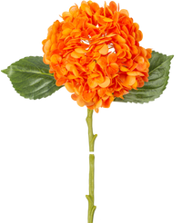 Kunstbloem Charlotte hortensia Real Touch oranje 49 cm