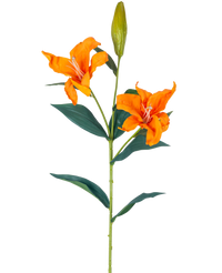 Kunstbloem Lelie Real Touch oranje 95 cm