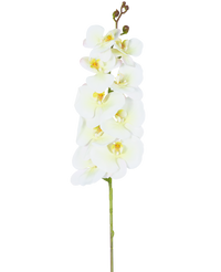 Kunst Orchidee Real Touch Deluxe 105 cm wit/geel