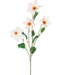 Kunstclematis Real Touch Roze/crème 88cm
