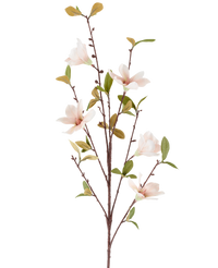 Kunstbloem Magnolia 94 cm creme/bruin