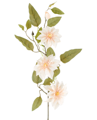 Kunstbloem Clematis 81 cm oud creme