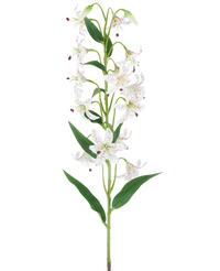Kunstbloem Lelie 82 cm creme/bruin