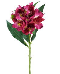 Kunstbloem Alstroemeria 74 cm rood/paars