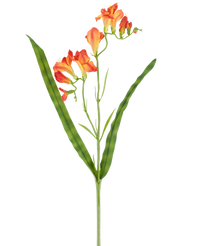 Kunstbloem Freesia 56 cm oranje
