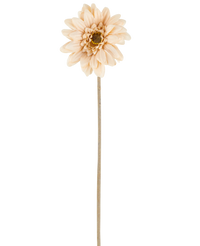 Kunstbloem Mini Gerbera 47 cm creme/bruin