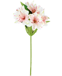 Kunstbloem Alstroemeria 47 cm roze/creme