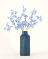 Zijden kunstbloemen boeket Erwt blauw