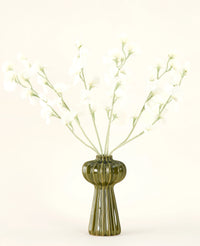 Zijden kunstbloemen boeket Erwt crème