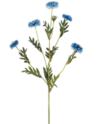 Kunstbloem Pompon chrysant 69 cm blauw