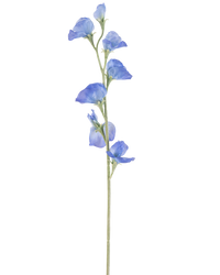 Kunstbloem Erwt 64 cm blauw
