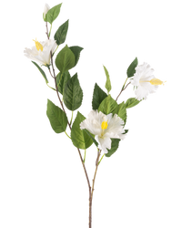Kunstbloem Hibiscus 89 cm crème