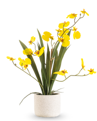 Kunst Oncidium Real Touch 48 cm geel
