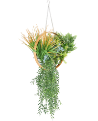 Kunst hangplant varen UV 30 cm in ring goud