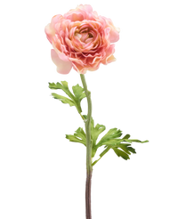 Kunstbloem Ranunculus 51 cm roze
