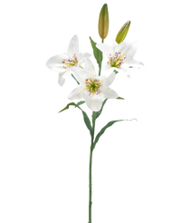 Kunstbloem Lelie 78 cm wit