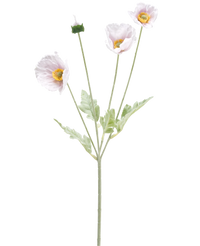 Kunstbloem Poppy Real Touch paars 60 cm