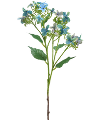Kunstbloem Wilde Hortensia 62 cm blauw/groen
