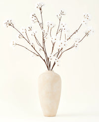 Zijden kunstbloemen boeket Kersenbloesem crème 114 cm