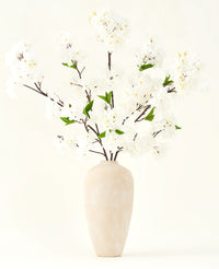 Zijden kunstbloemen boeket Kersenbloesem crème 119 cm