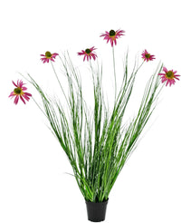Kunst Grasplant Chrysanthemum 100 cm brandvertragend