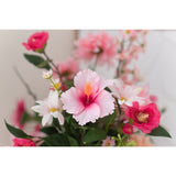 Kunstbloem Hibiscus 64 cm licht roze