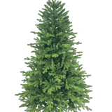 De Kunstkerstboom "Ibsen" PE/PVC staat vol en groen met dichte takken tegen een effen witte achtergrond, klaar voor je favoriete kerstversiering.