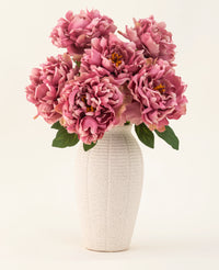 Zijden kunstbloemen boeket Peony Dusty Pink