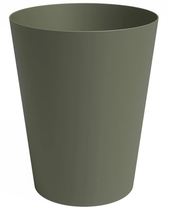De Plantenbak Porto Ø30cm x H40cm is een effen, olijfgroene, cilindervormige plantenbak met gladde zijkanten en een licht uitlopende bovenkant.