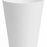 De Plantenbak Porto Ø30cm x H40cm is een effen, witte, cilindervormige plantenbak met een glad oppervlak en licht uitlopende zijkanten, afgebeeld tegen een witte achtergrond.